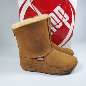 Women's FitFlop Mukluk Shorty II Chestnut suede an